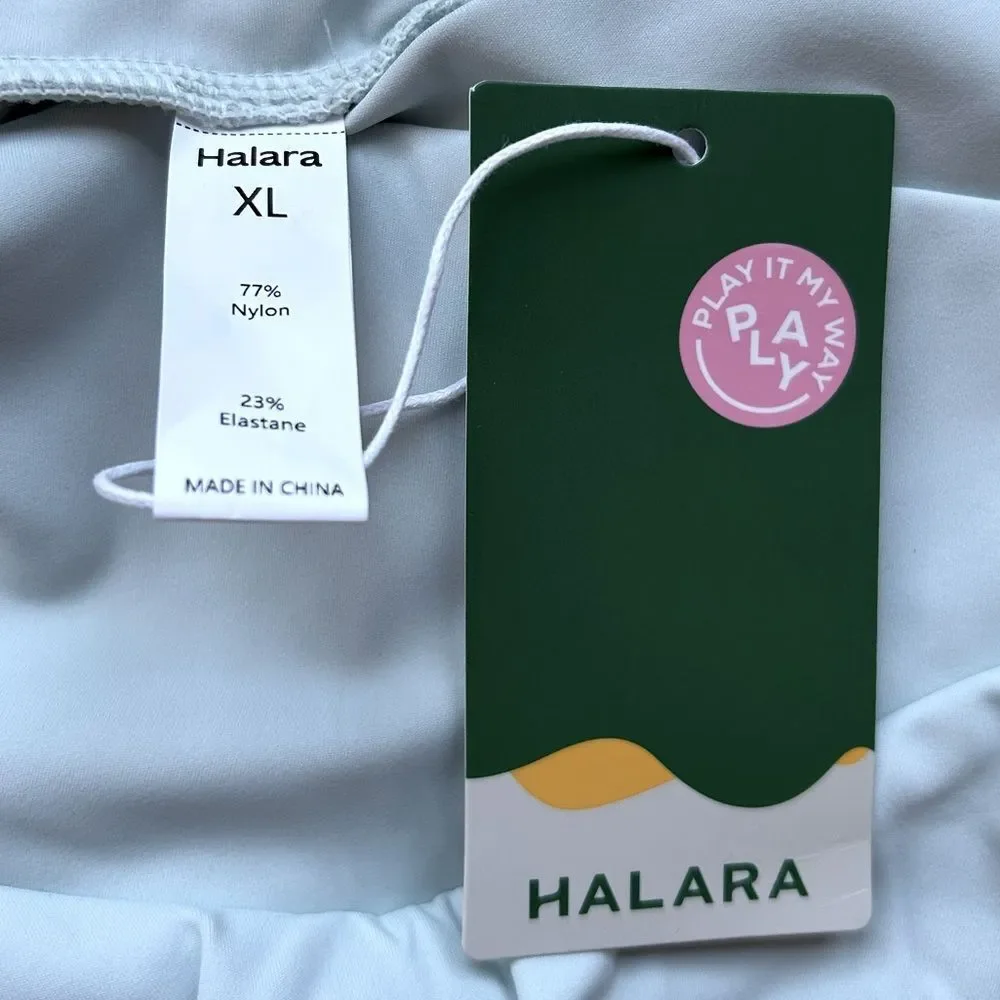 Halara Softlyzero High Waisted Crossover Skort Size XL in Fairest Jade NWT
